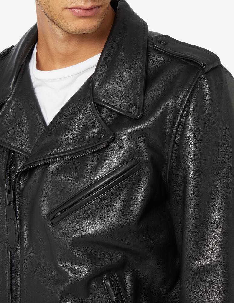 rinascente Schott Giacca chiodo pelle cintura