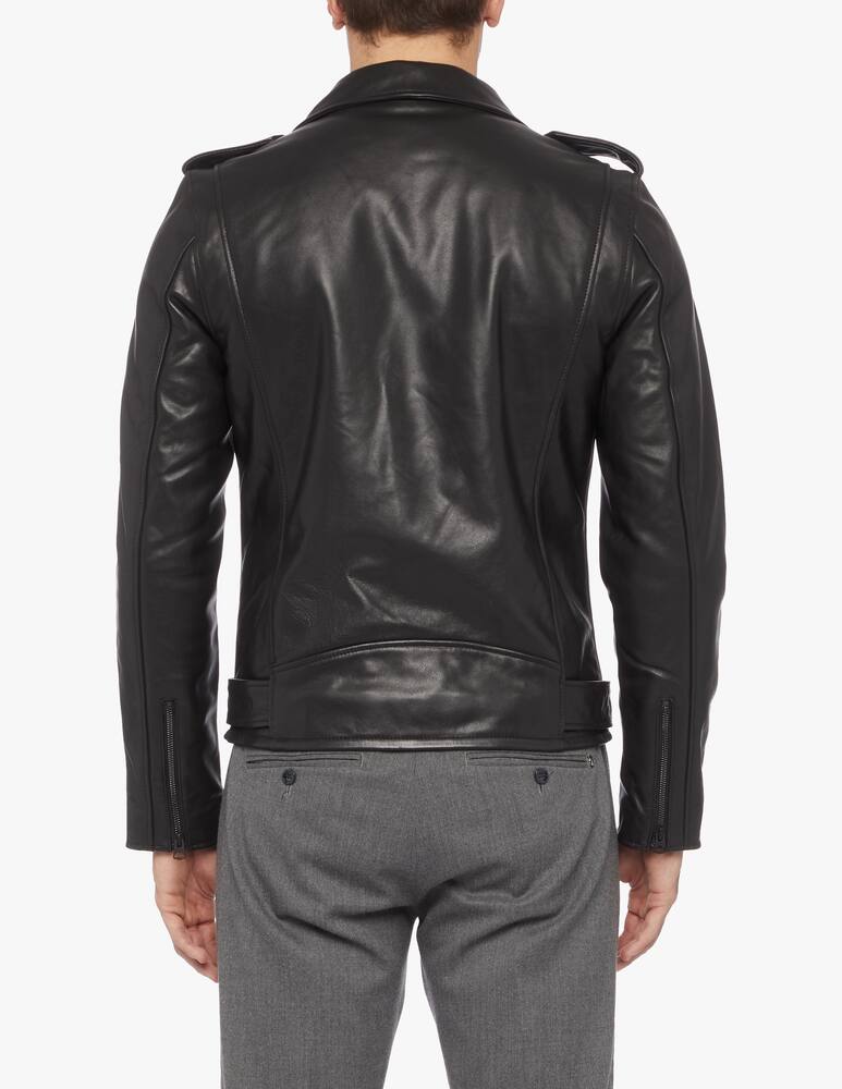 Schott Belt leather biker jacket - Black - picture 3 Schott Belt leather biker jacket - Black - picture 3