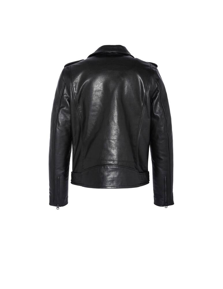 Schott Belt leather biker jacket - Black - picture 6 Schott Belt leather biker jacket - Black - picture 6