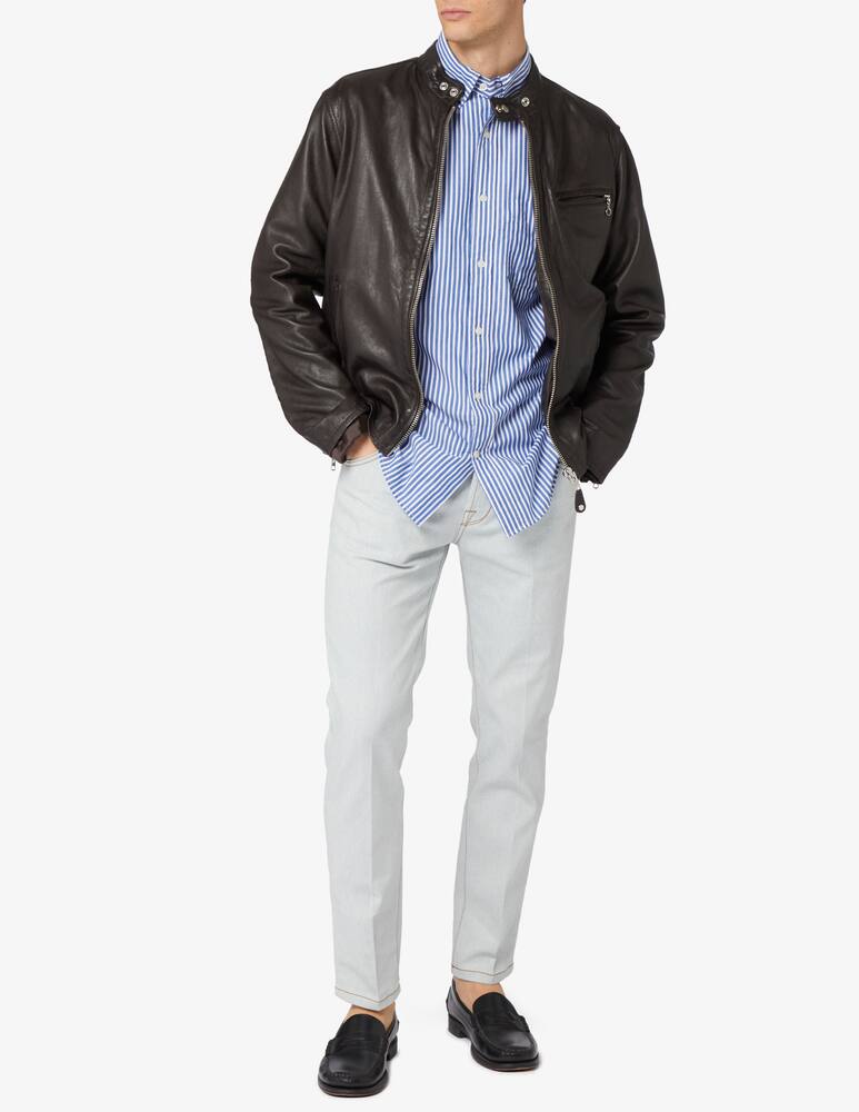 rinascente Schott Smooth leather biker jacket