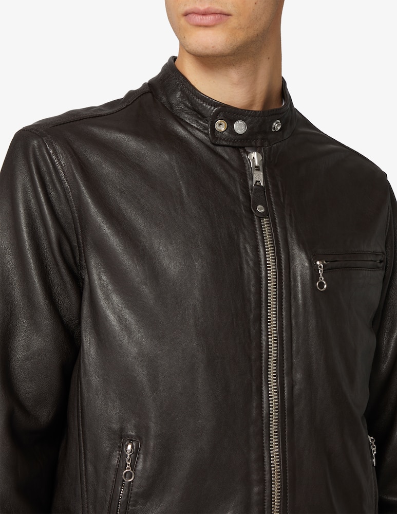 rinascente Schott Smooth leather biker jacket
