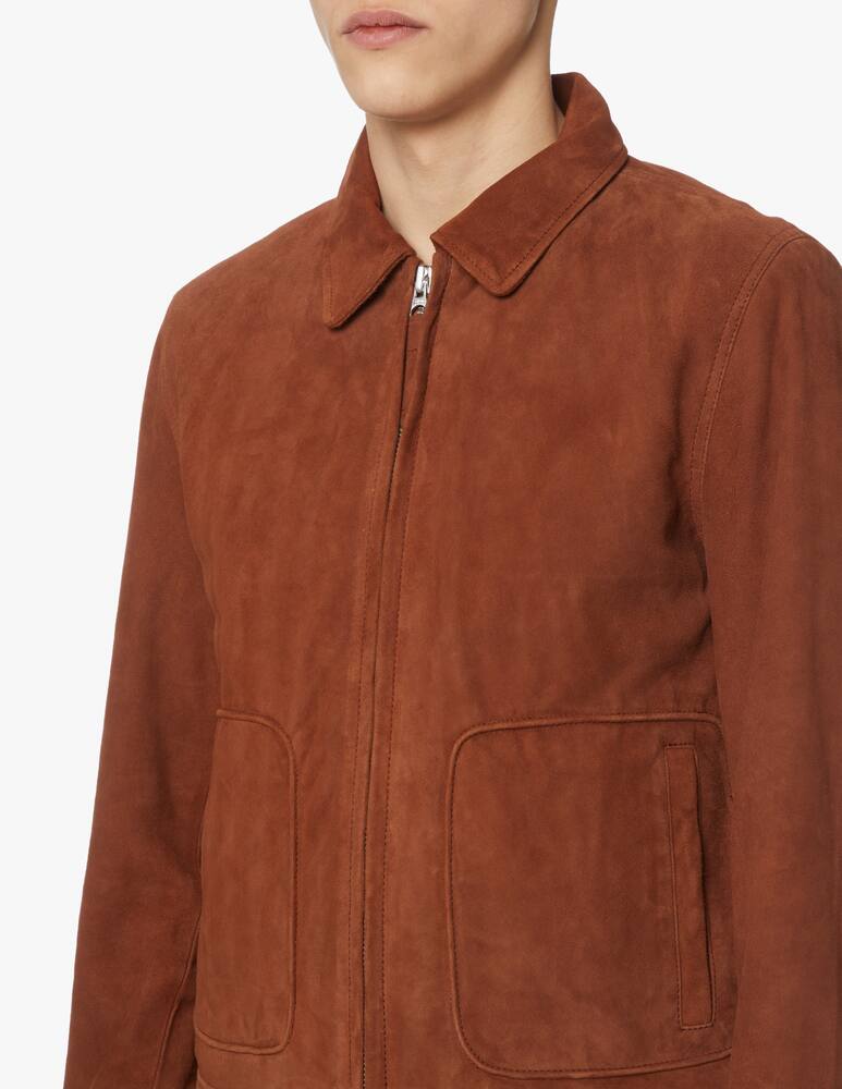 rinascente Schott Aviator jacket suede - marrone