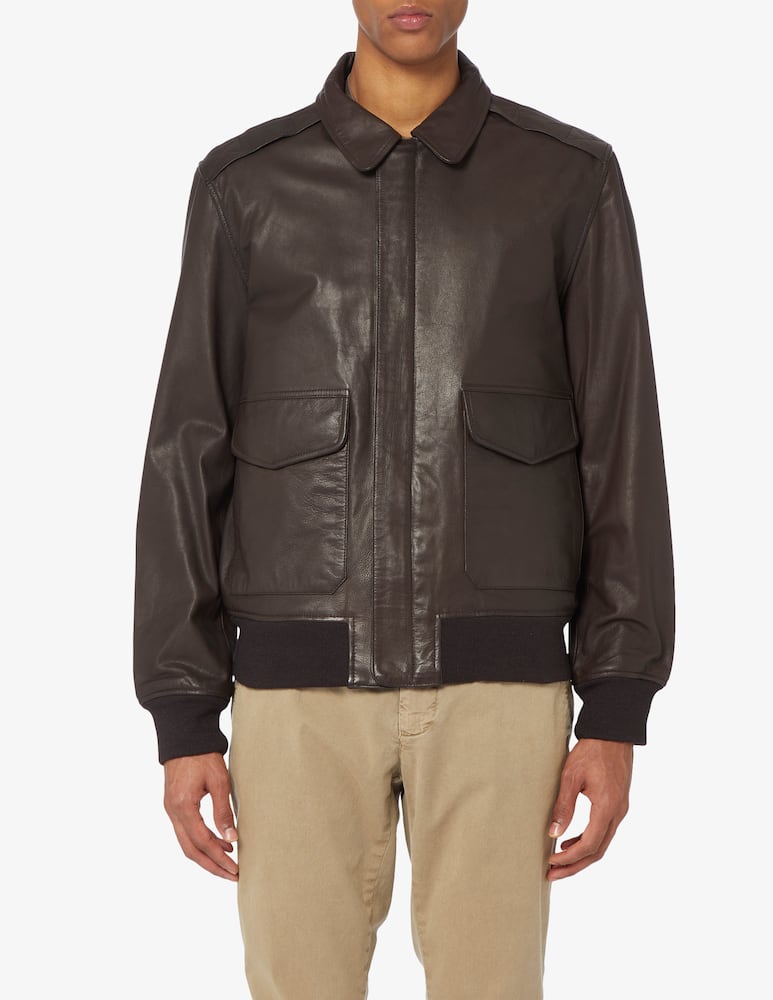 rinascente Schott Aviator leather bomber jacket 