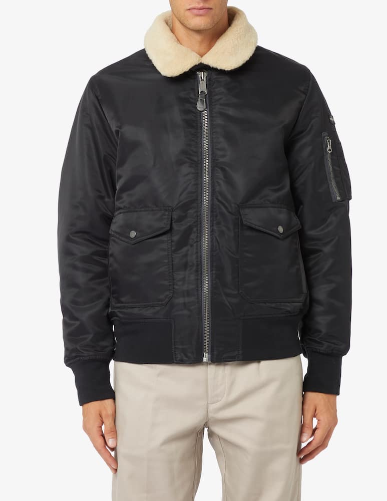 Schott Giacca bomber con collo pelliccia - immagine 1 Schott Giacca bomber con collo pelliccia - immagine 1