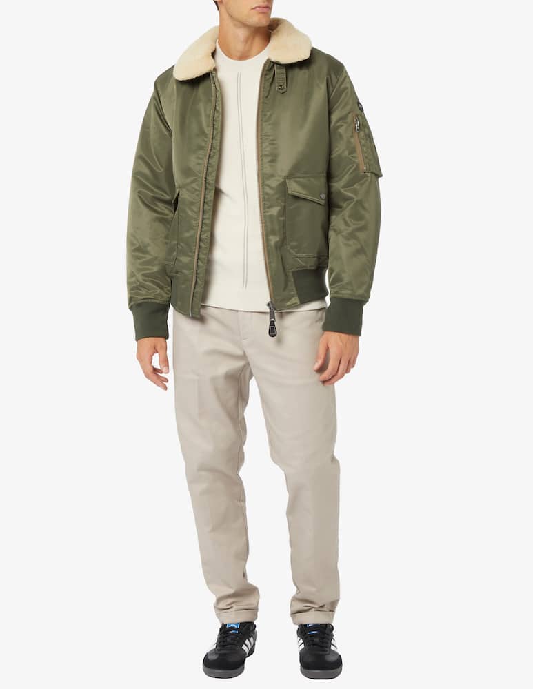 rinascente Schott Giacca bomber con collo pelliccia