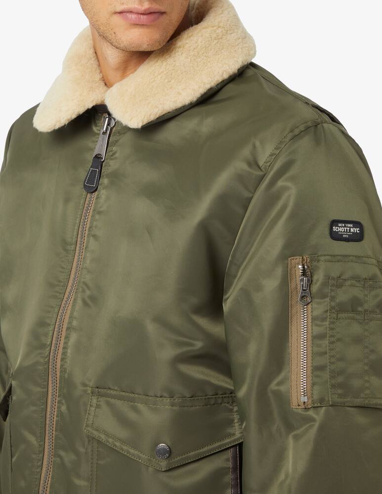 rinascente Schott Giacca bomber con collo pelliccia