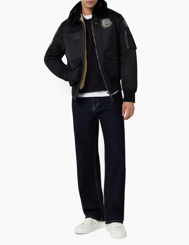 rinascente Schott Bomber nylon con collo staccabile