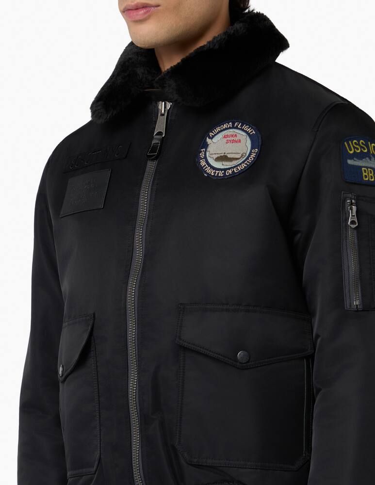 rinascente Schott Bomber nylon con collo staccabile