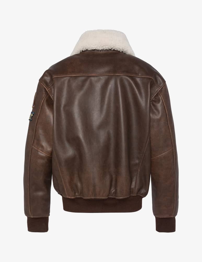 rinascente Schott Aviator jacket with patches collar