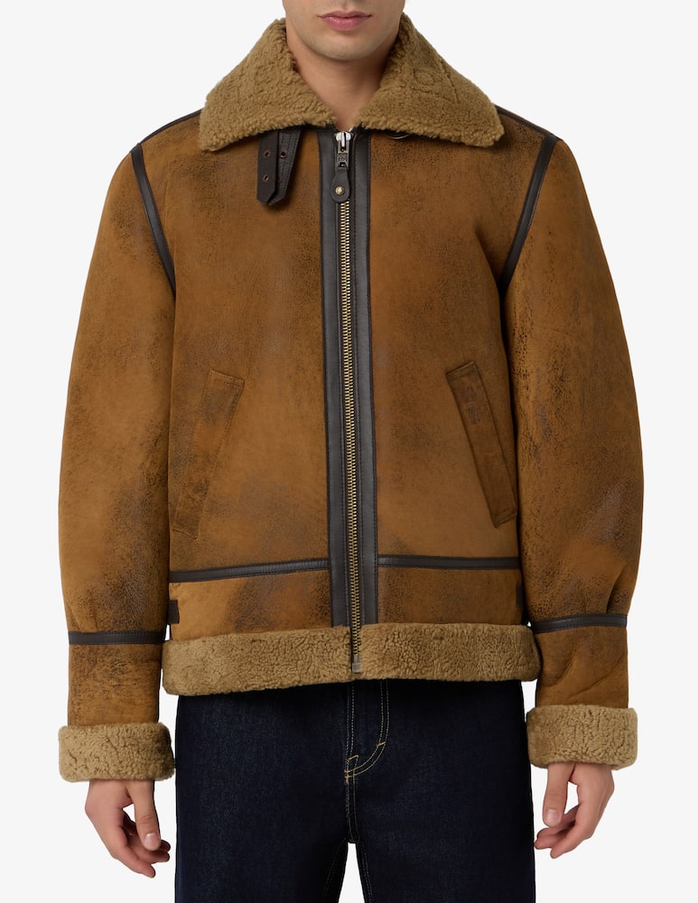 rinascente Schott Montone shearling jacket
