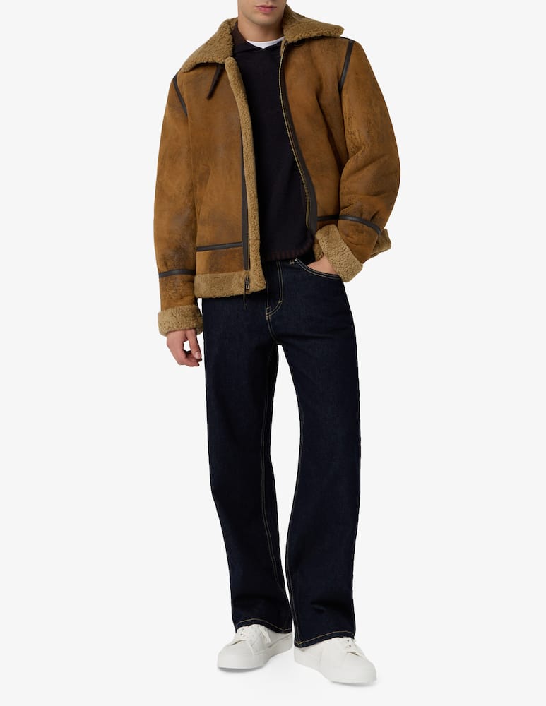 rinascente Schott Montone shearling jacket