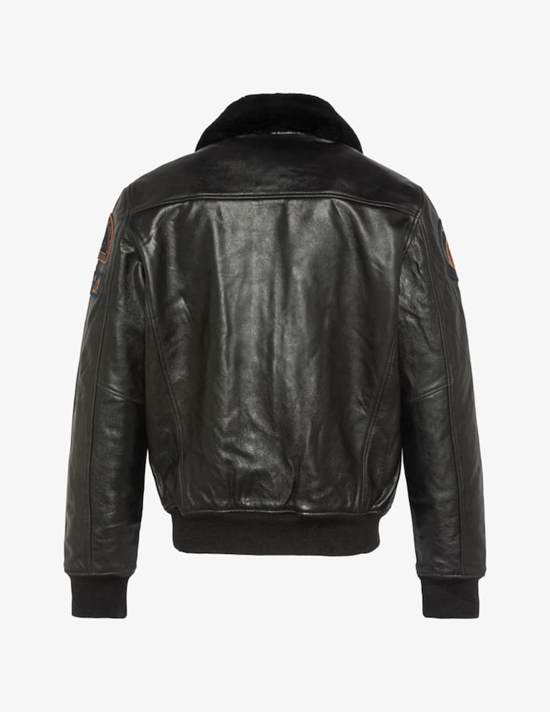 rinascente Schott Aviator jacket with patches
