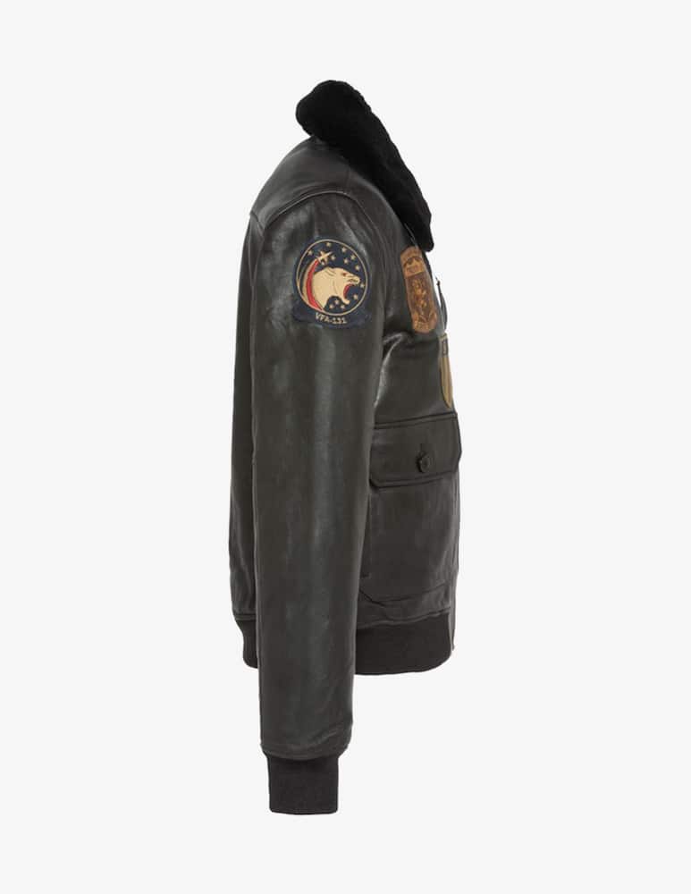 rinascente Schott Aviator jacket with patches