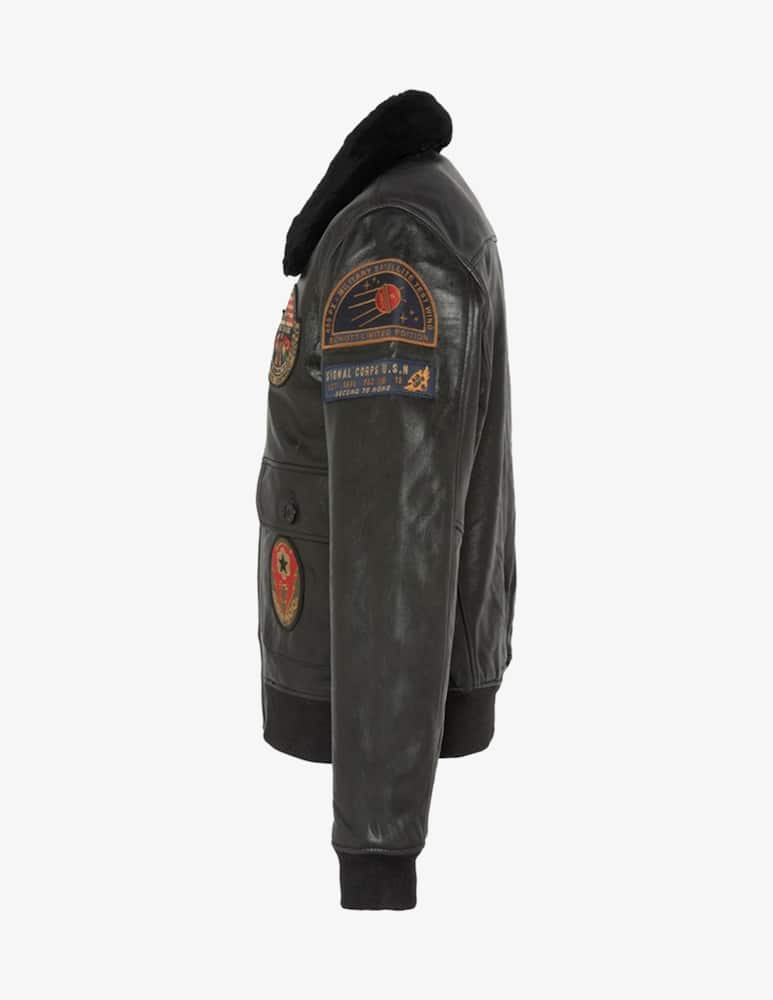 rinascente Schott Aviator jacket with patches