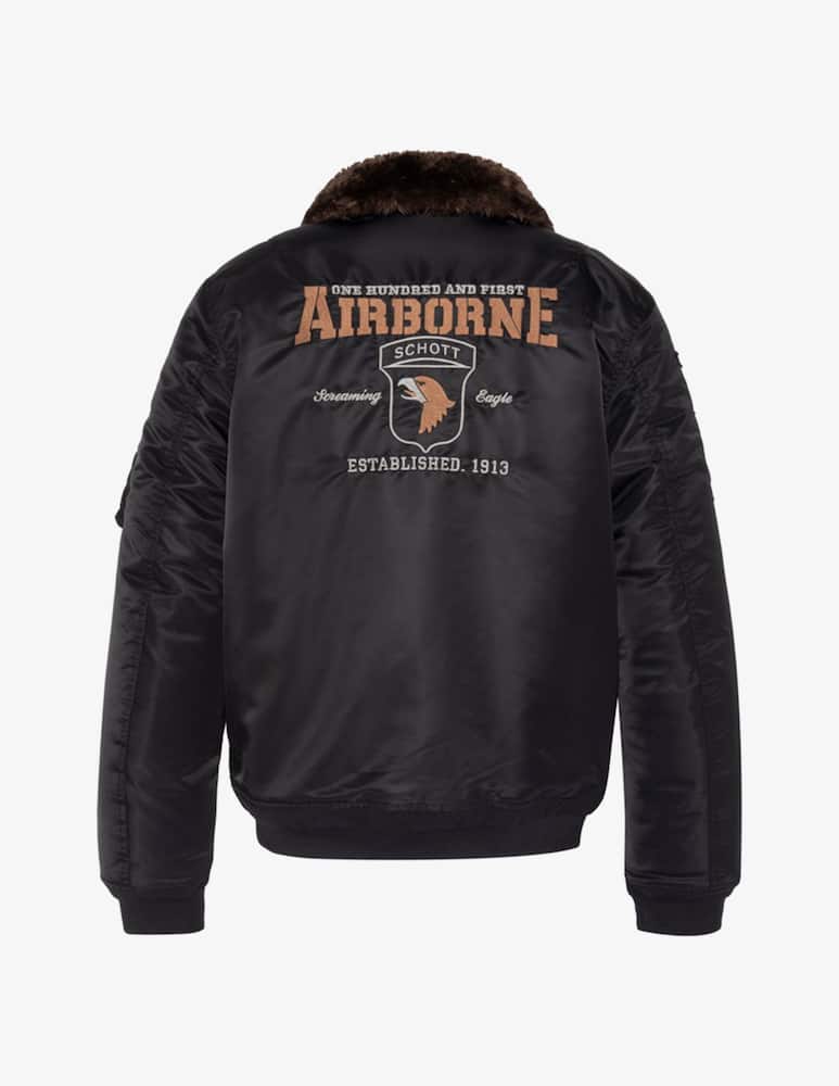 Schott Nylon bomber jacket with fur collar - picture 3 Schott Nylon bomber jacket with fur collar - picture 3