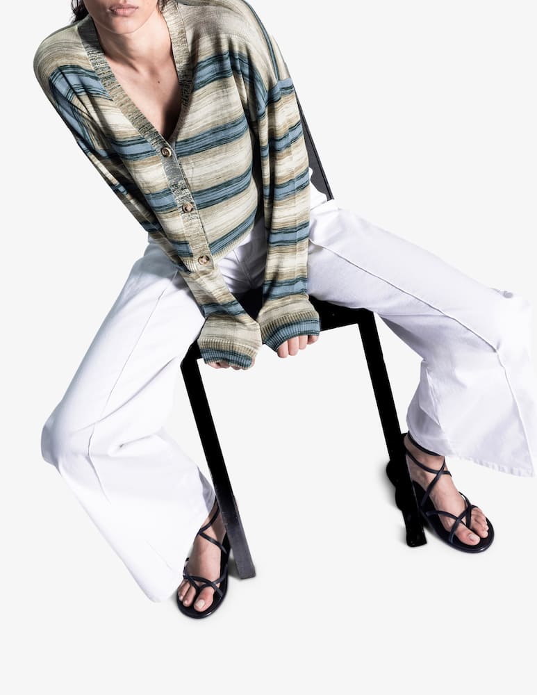 Sandro Ferrone Cardigan righe sfumate - immagine 3 Sandro Ferrone Cardigan righe sfumate - immagine 3