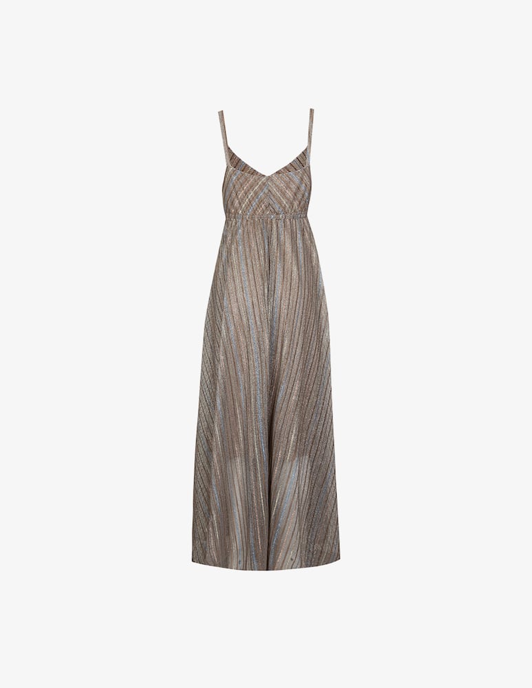 rinascente Sandro Ferrone Lurex spaghetti strap dress
