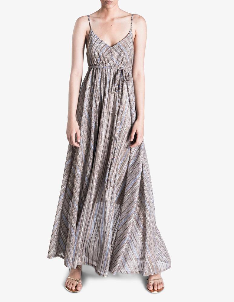 rinascente Sandro Ferrone Lurex spaghetti strap dress