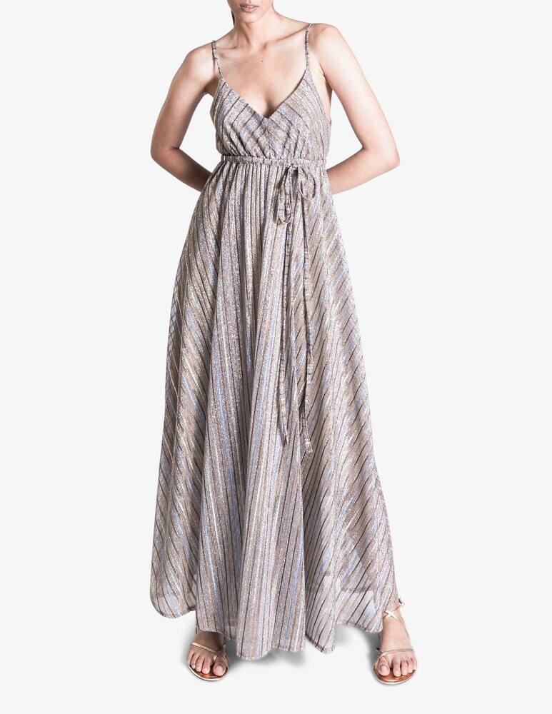 rinascente Sandro Ferrone Lurex spaghetti strap dress