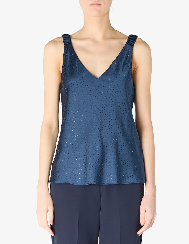Sandro Ferrone Top satin scollo V - immagine 1 Sandro Ferrone Top satin scollo V - immagine 1
