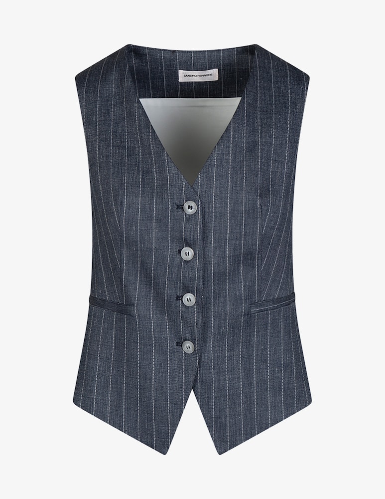Sandro Ferrone Pinstripe gilet - picture 1 Sandro Ferrone Pinstripe gilet - picture 1