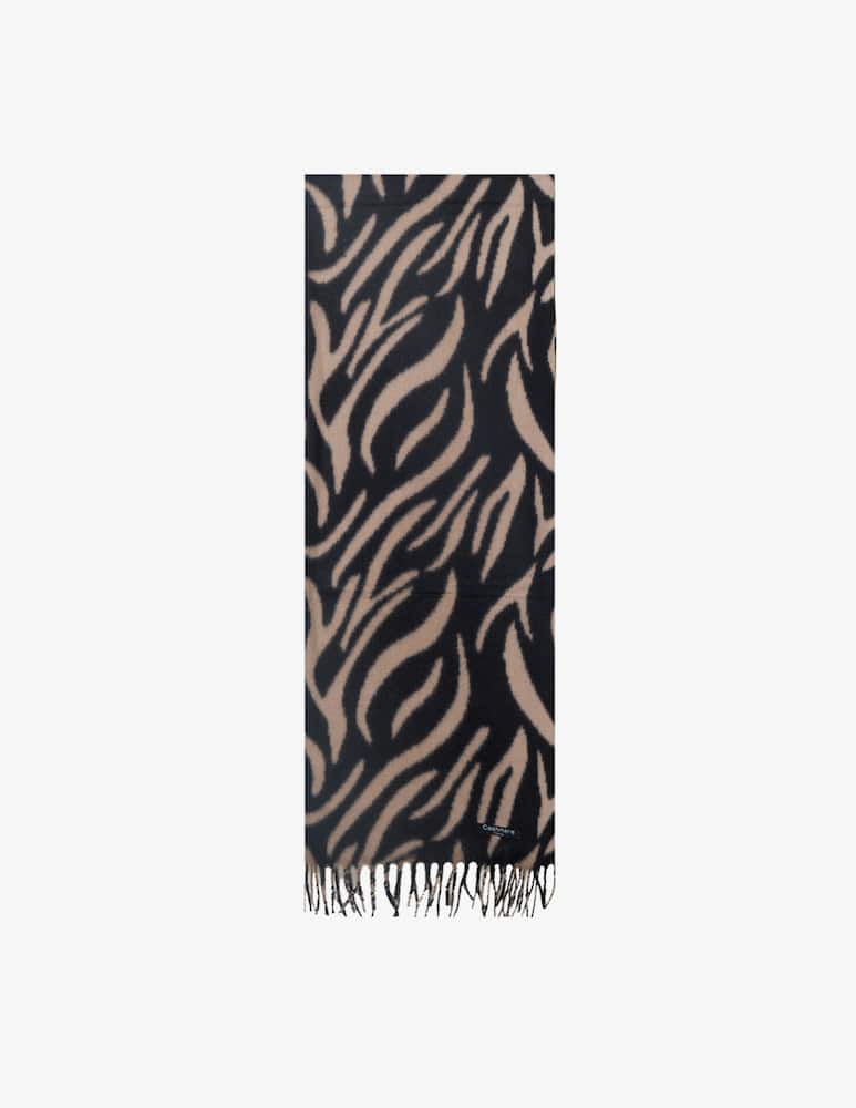 rinascente Sandro Ferrone Patterned fringe scarf