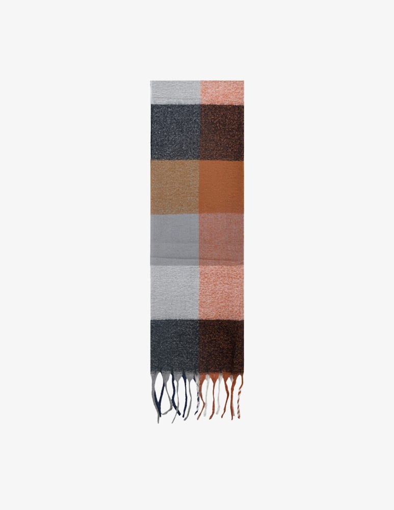 rinascente Sandro Ferrone Plaid fringe scarf