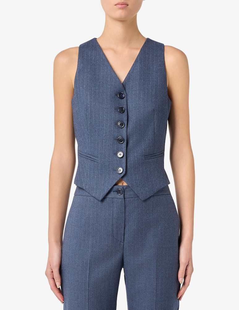 rinascente Sandro Ferrone Pinstripe gilet
