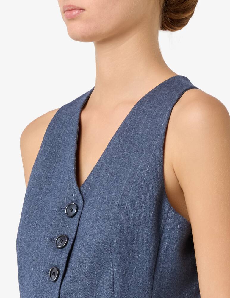 rinascente Sandro Ferrone Pinstripe gilet