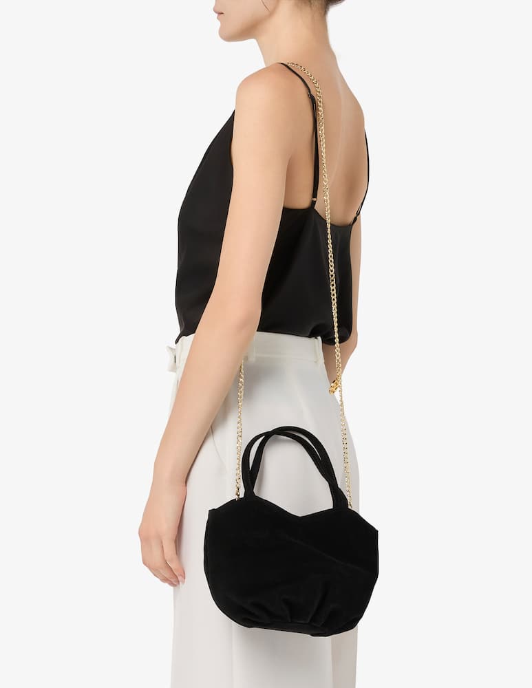 rinascente Sandro Ferrone Borsa ballon in camoscio