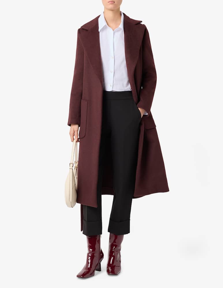 Sandro Ferrone Cappotto in misto lana con cintura - immagine 2 Sandro Ferrone Cappotto in misto lana con cintura - immagine 2