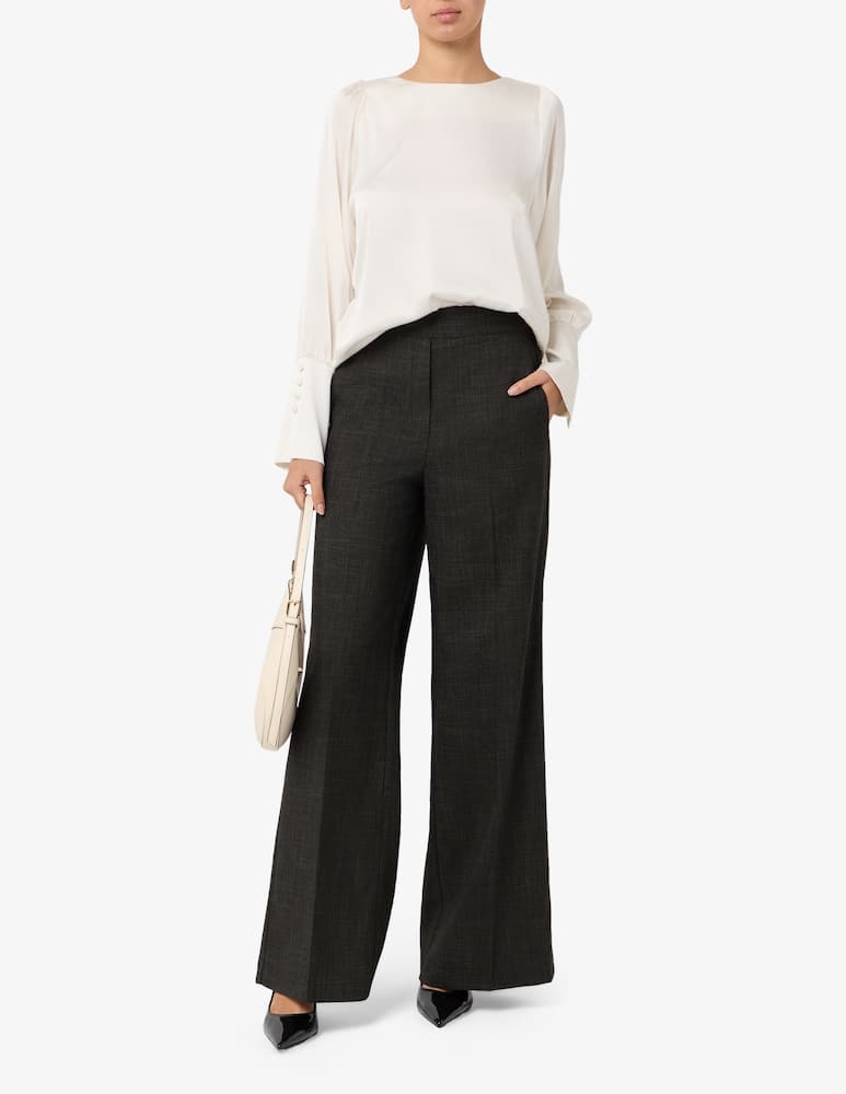 rinascente Sandro Ferrone Satin boatneck blouse