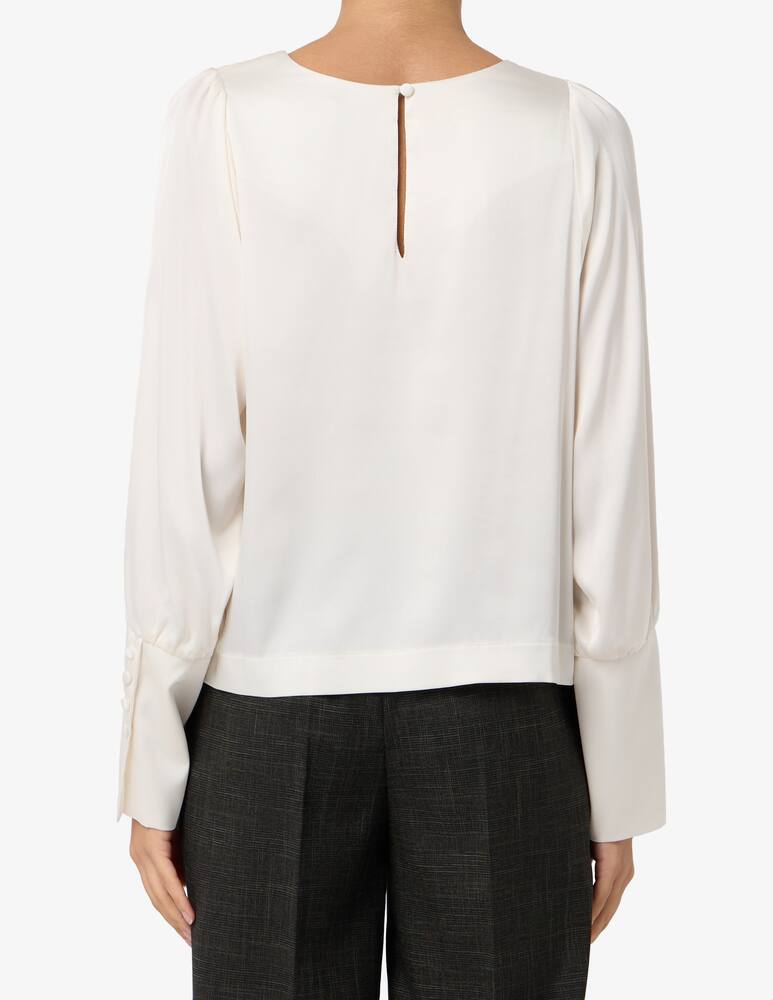 rinascente Sandro Ferrone Satin boatneck blouse