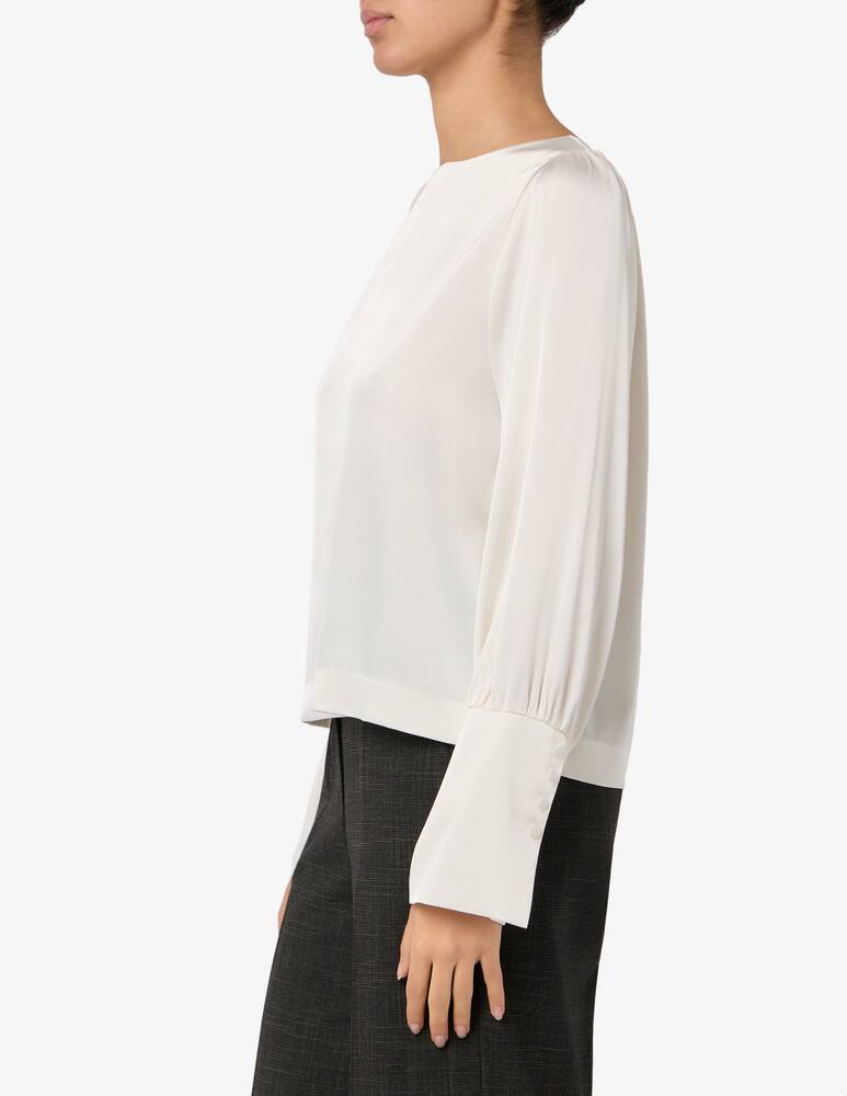 rinascente Sandro Ferrone Satin boatneck blouse