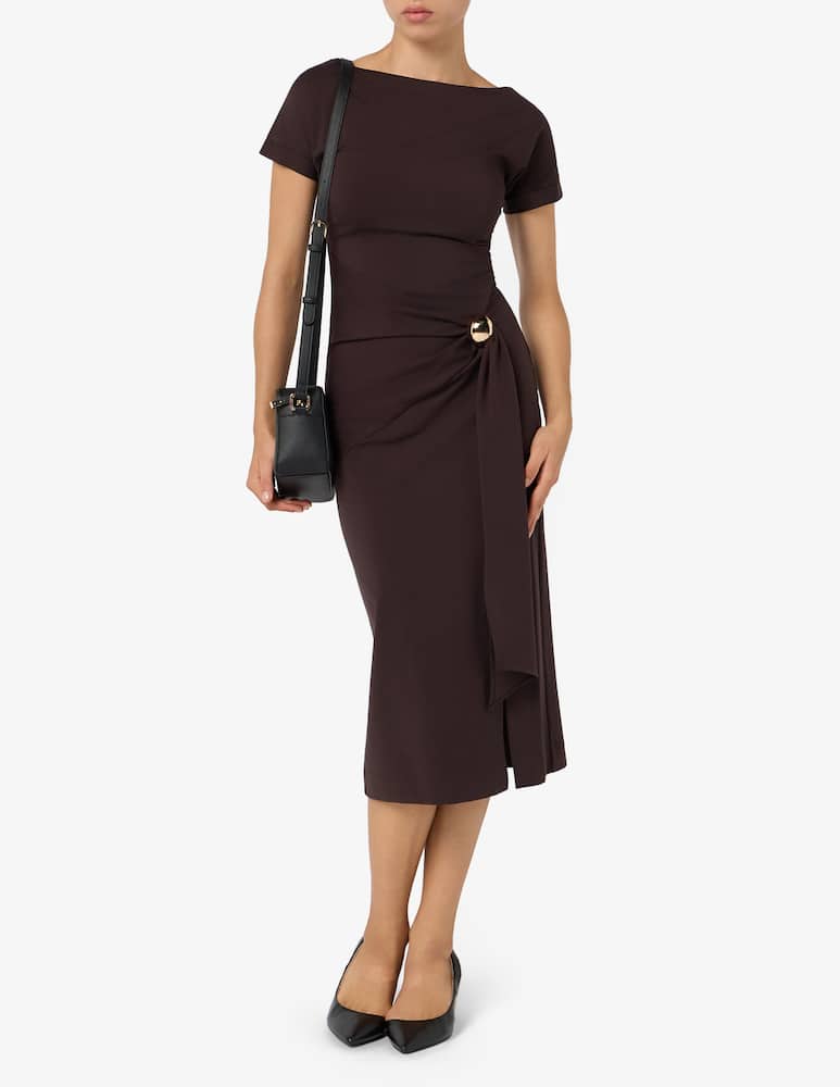 rinascente Sandro Ferrone Jersey boatneck dress