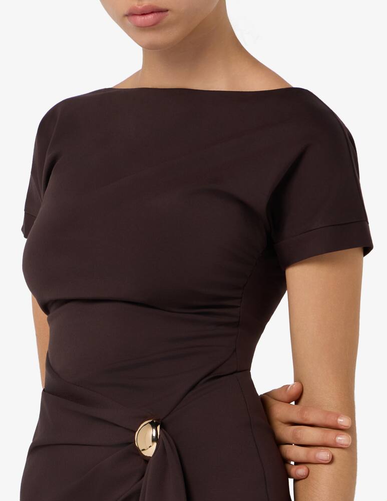 rinascente Sandro Ferrone Jersey boatneck dress