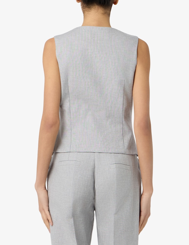 rinascente Sandro Ferrone Linen blend tailored gilet
