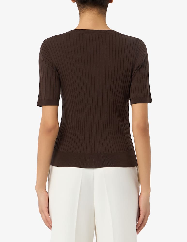 rinascente Sandro Ferrone Ribbed tencel silk jumper