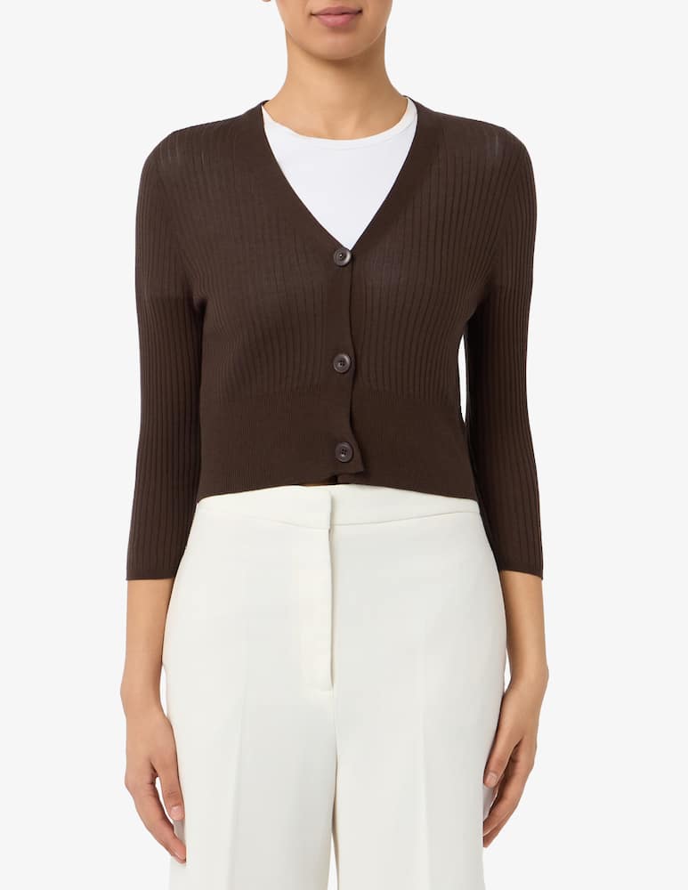 Sandro Ferrone Cardigan in tencel seta - immagine 1 Sandro Ferrone Cardigan in tencel seta - immagine 1