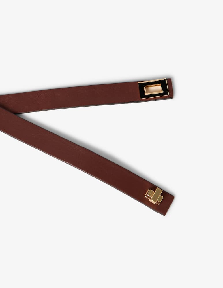 rinascente Sandro Ferrone Slim belt with square buckle