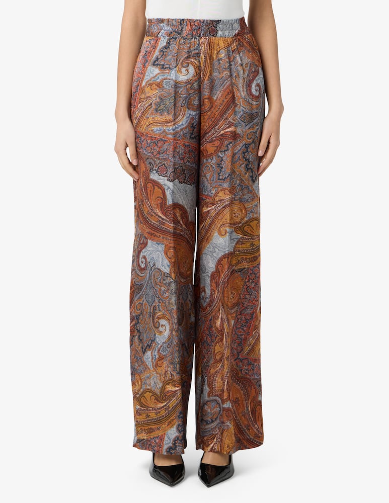 rinascente Sandro Ferrone Paisley wide leg trousers