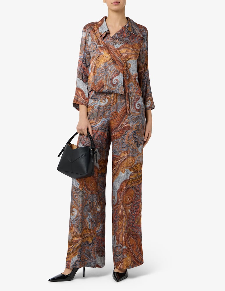 rinascente Sandro Ferrone Paisley wide leg trousers