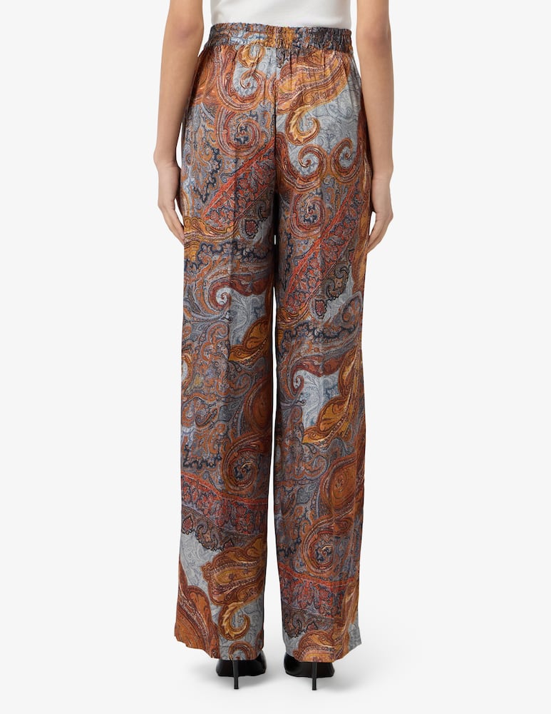 rinascente Sandro Ferrone Paisley wide leg trousers
