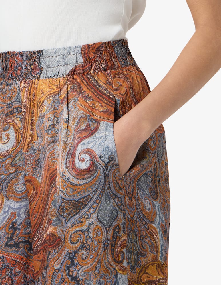 rinascente Sandro Ferrone Paisley wide leg trousers