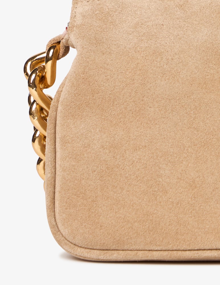 rinascente Sandro Ferrone Suede shoulder bag with chain