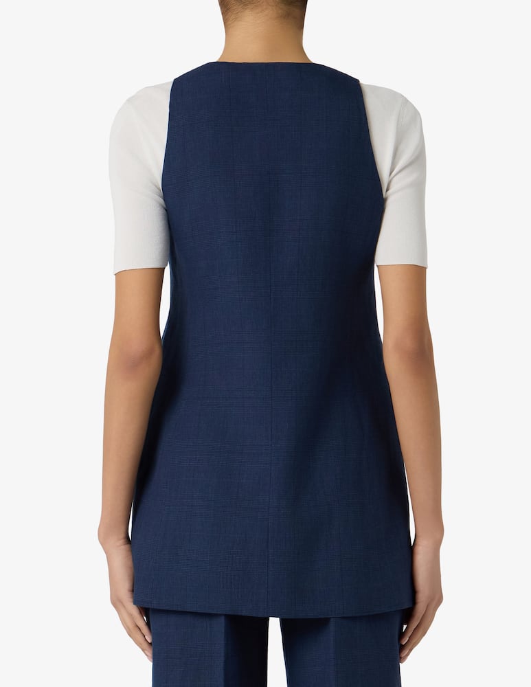 rinascente Sandro Ferrone Gilet lungo in misto lino