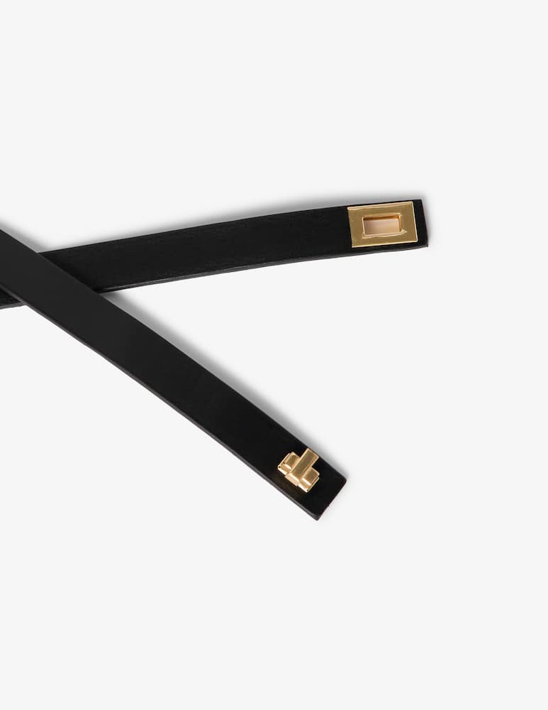 rinascente Sandro Ferrone Slim belt with square clasp