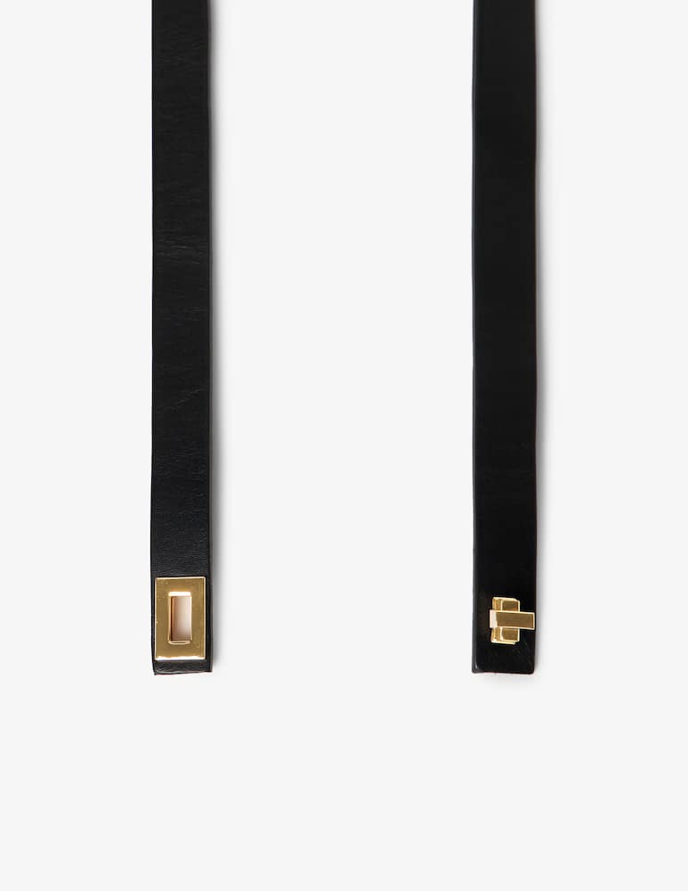rinascente Sandro Ferrone Slim belt with square clasp