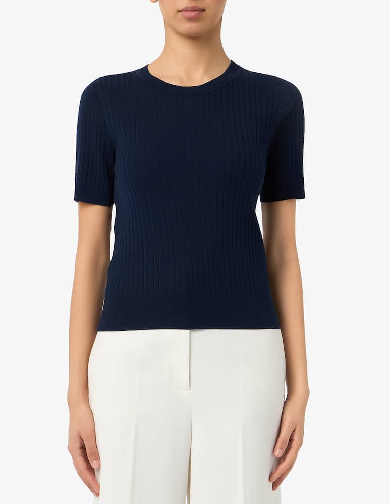 rinascente Sandro Ferrone Maglia girocollo in tencel seta