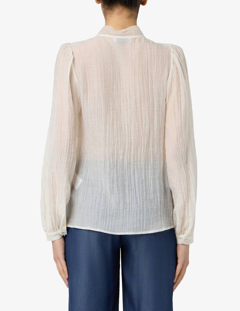 rinascente Sandro Ferrone Crinkled shirt with front ties